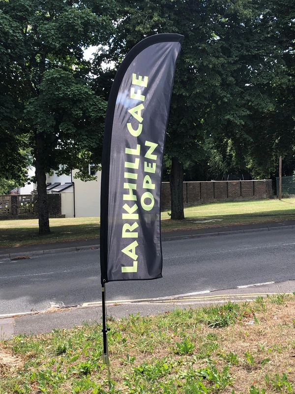 Larhill-Cafe-Feather-Flag-Small-Right-Facing